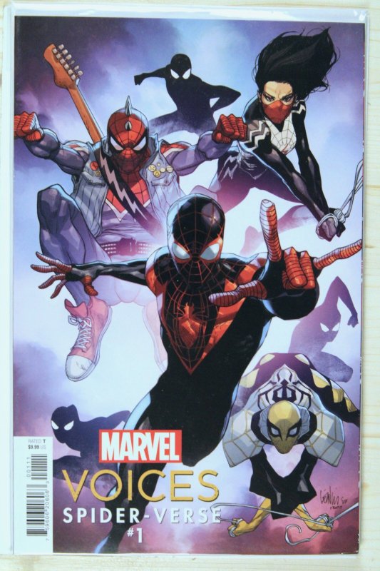 Marvel's Voices: Spider-Verse #1 (Marvel Comics, 2023), raw comic book in NM+ 9.6 condition — front cover