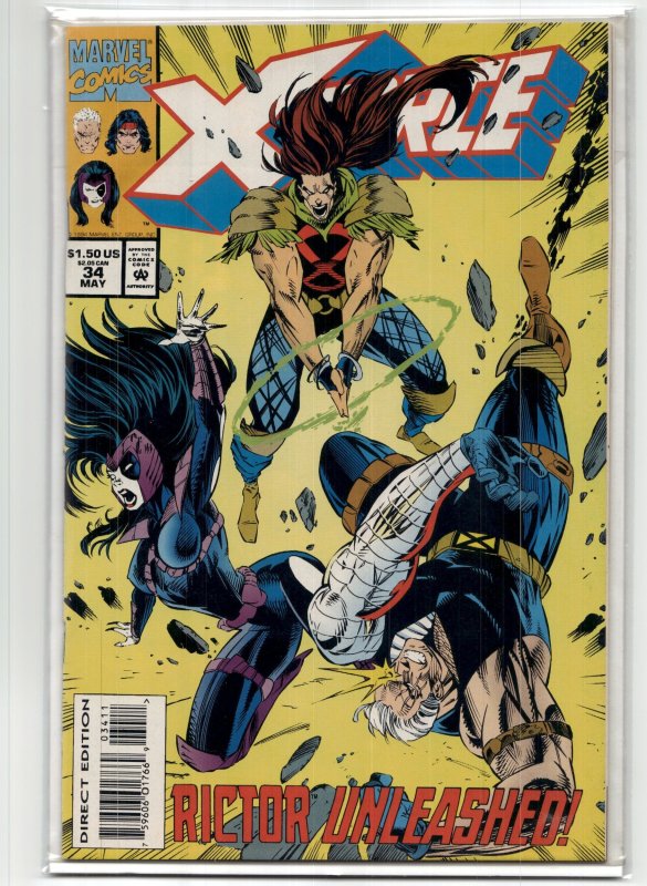 X-Force #34 (Marvel Comics, 1994), raw, ungraded comic book — front cover