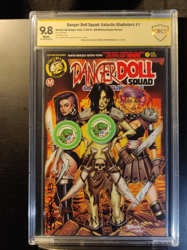 Danger Doll Squad: Galactic Gladiators #1 (2018), CBCS 9.8 graded comic book — front cover in its holder
