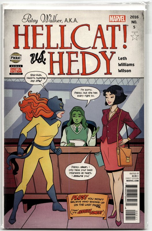 Patsy Walker, A.K.A. Hellcat! #5 (2016), raw, ungraded comic book — front cover