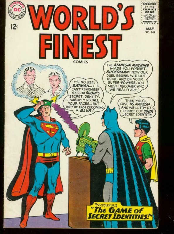 Worlds Finest #149 (DC Comics, 1965), raw comic book in FN condition — front cover