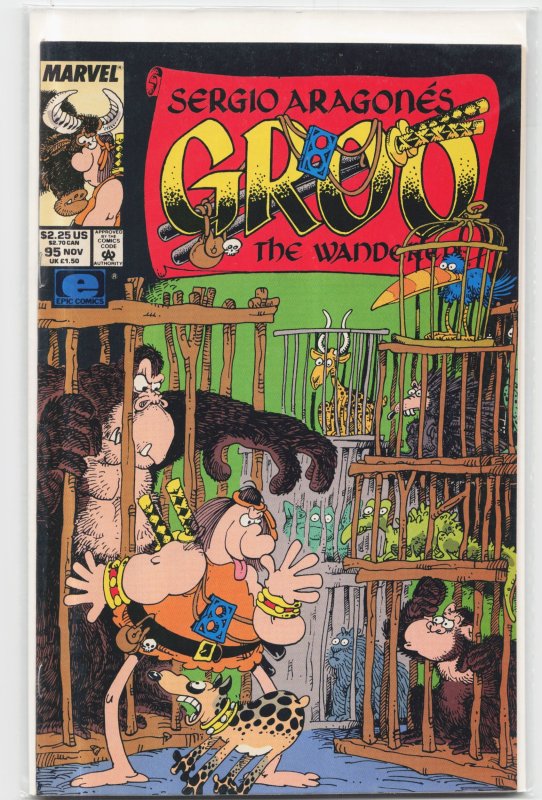 Sergio Aragonés Groo the Wanderer #95 (Marvel Comics, 1993), raw, ungraded comic book — front cover