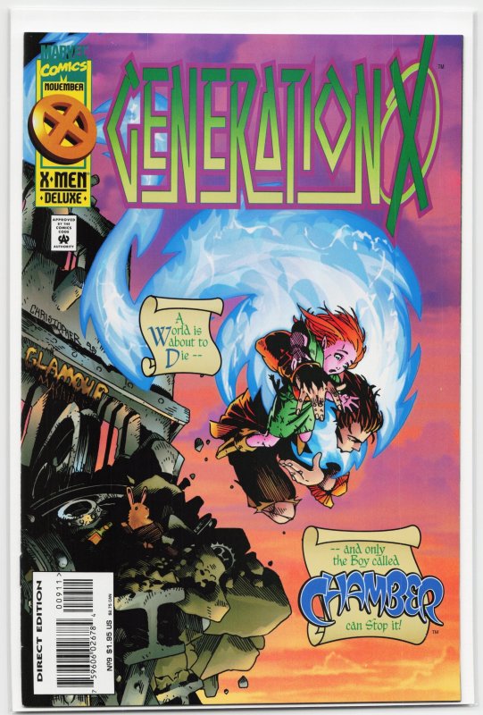 Generation X #9 (Marvel Comics, 1995), raw, ungraded comic book — front cover