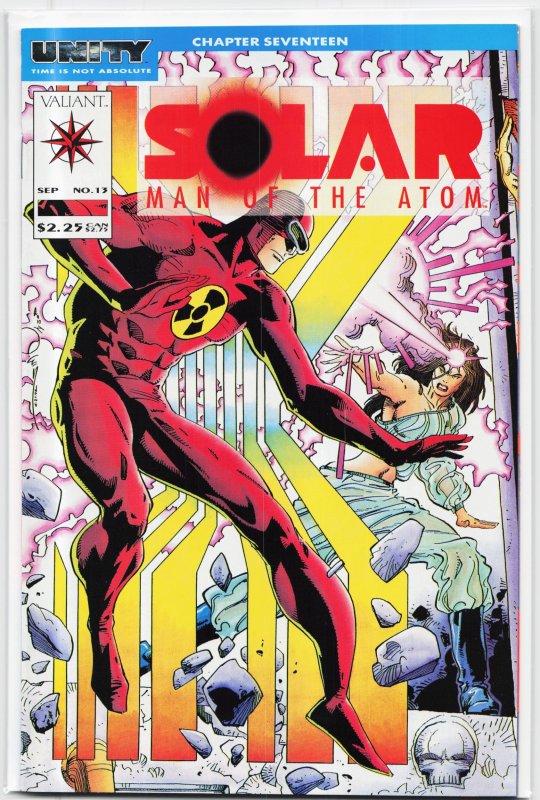 Solar, Man of the Atom #13 (Valiant Comics, 1992), raw, ungraded comic book — front cover