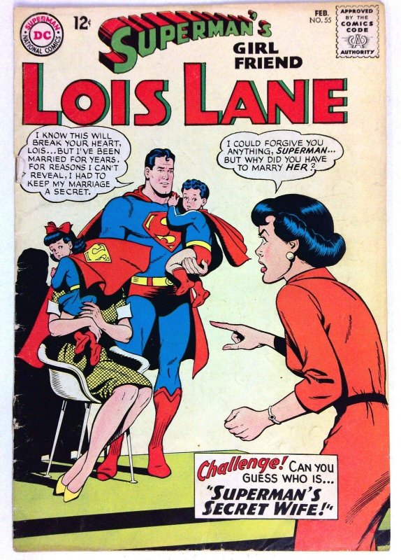 Superman's Girl Friend Lois Lane #55 (DC Comics, 1965), raw comic book in VG condition — front cover