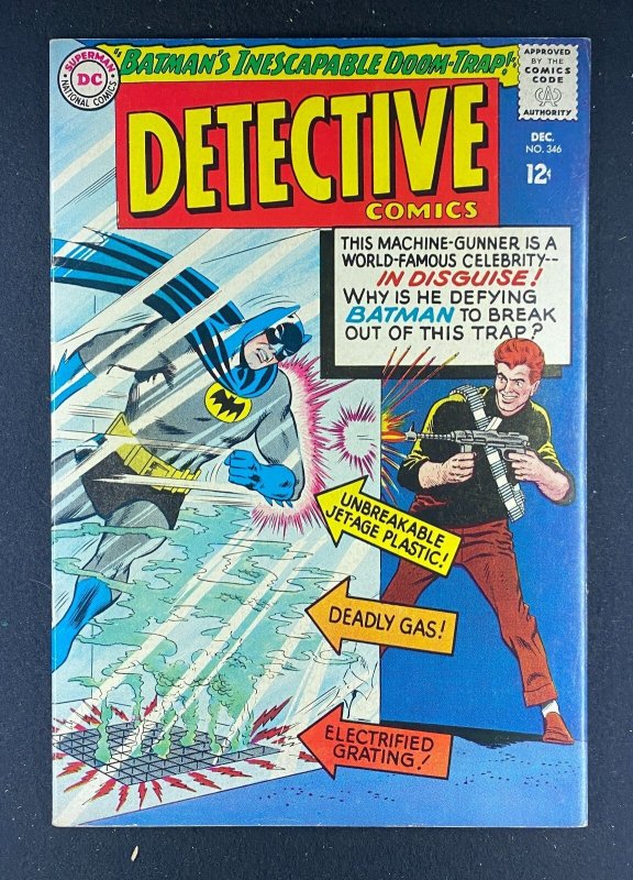 Detective Comics #346 (DC Comics, 1937), raw comic book in VF- 7.5 condition — front cover