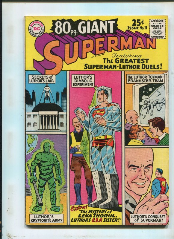 Superman 80 Page Giant #11 (DC Comics, 1965), raw comic book in 8.0 condition — front cover