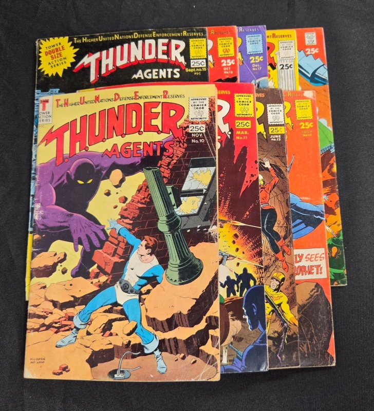 Thunder Agents 9PC #10-11, 13-19 - Some Wally Wood Covers (3.0/3.5) 1966-68 (1966), raw comic book in 3.0 condition — front cover