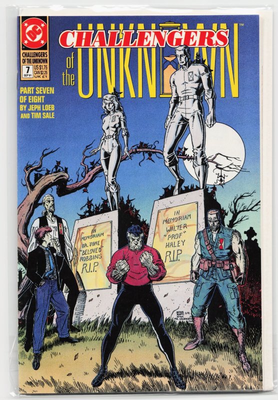 Challengers of the Unknown #7 (DC Comics, 1991), raw, ungraded comic book — front cover