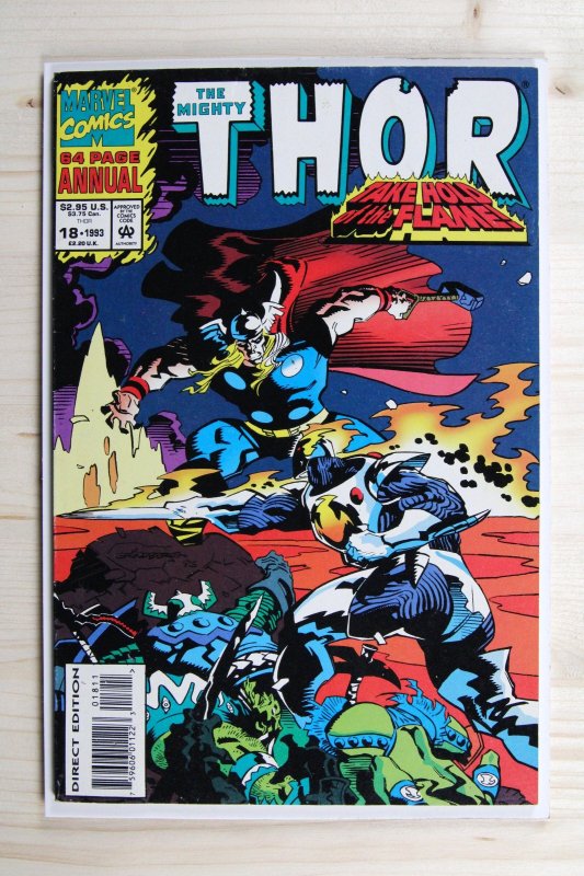 The Mighty Thor Annual #18 (Marvel Comics, 1993), raw comic book in NM- 9.2 condition — front cover