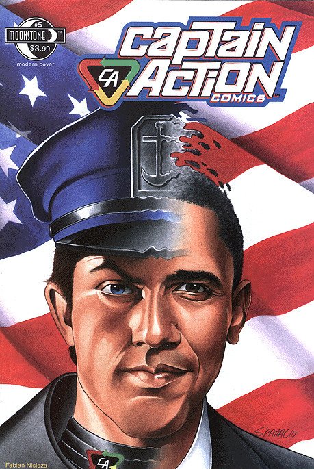 Captain Action Comics #5, raw comic book in VF condition — front cover