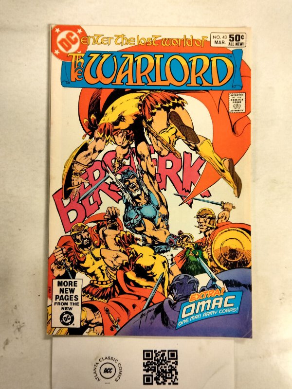 The Warlord #43 (DC Comics), raw comic book in NM condition — front cover