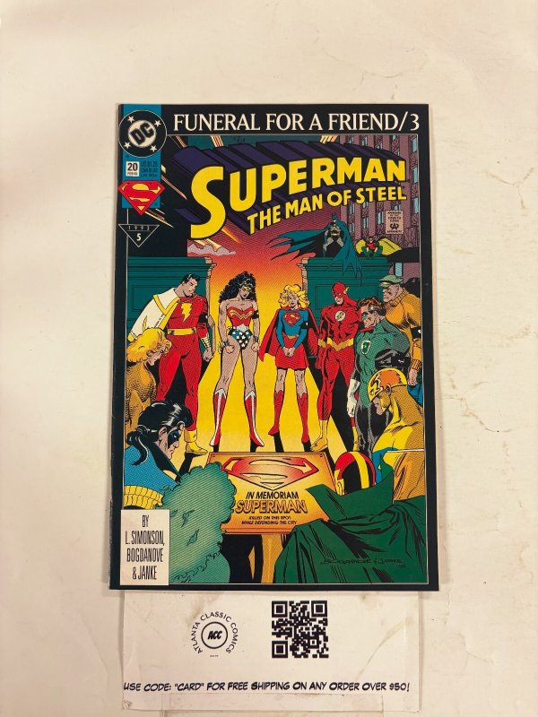 Superman Man of Steel #20 (DC Comics), raw comic book in NM condition — front cover