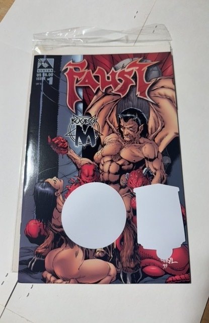 Faust: Book of M #1 (1999), raw comic book in VF/NM condition — front cover