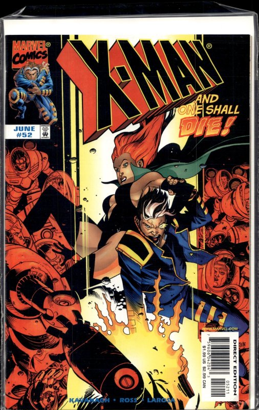 X-Man #52 (1999), raw, ungraded comic book — front cover