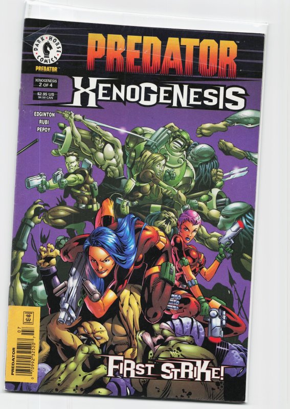 Predator: Xenogenesis #2 (Dark Horse Comics, 1999), raw, ungraded comic book — front cover