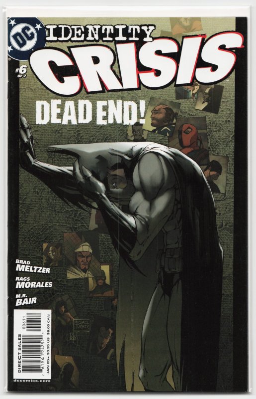 Identity Crisis #6 (DC Comics, 2005), raw, ungraded comic book — front cover