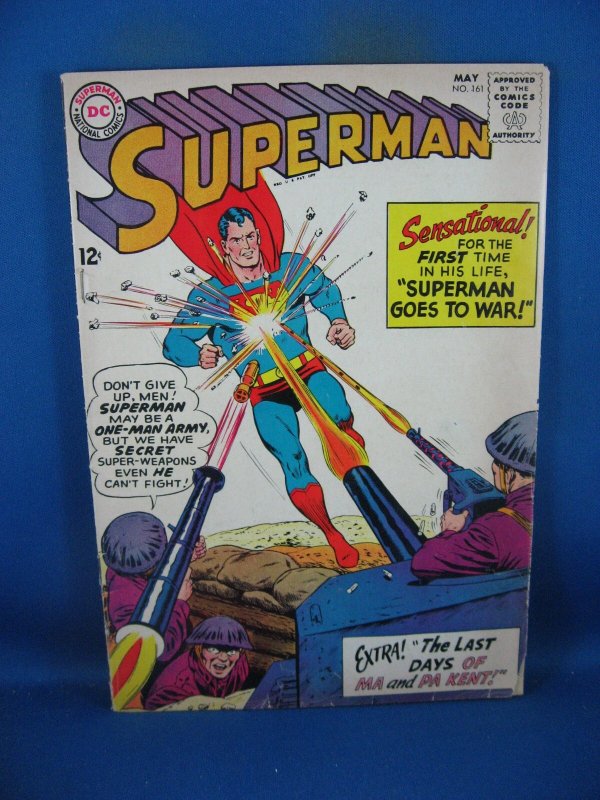 Superman #161 (DC Comics, 1965), raw comic book in VG+ condition — front cover