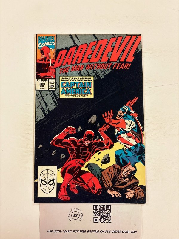 Daredevil #283 (Marvel Comics, 1990), raw comic book in NM condition — front cover