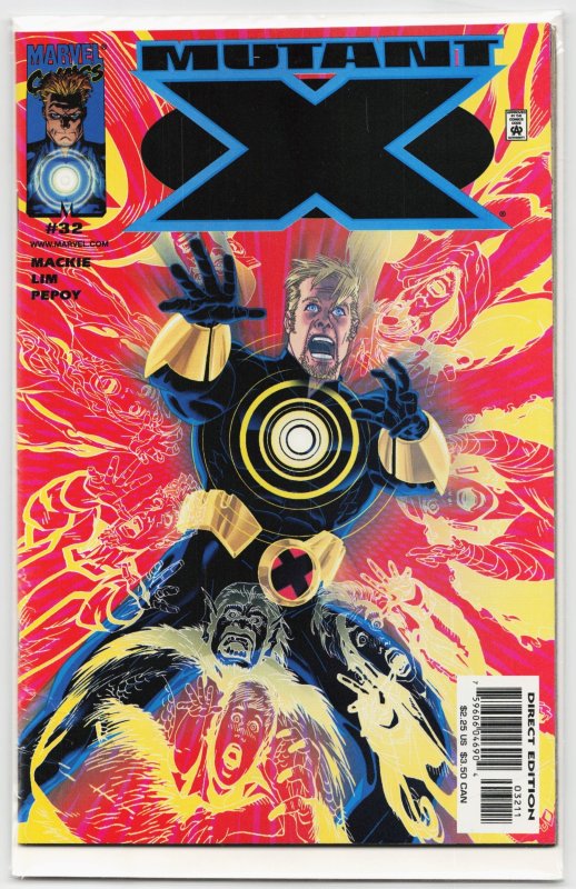 Mutant X #32 (Marvel Comics, 2001), raw, ungraded comic book — front cover