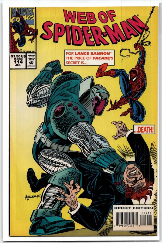 Web of Spider-Man #114 (Marvel Comics, 1994), raw, ungraded comic book — front cover