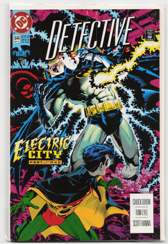 Detective Comics #644 (DC Comics, 1992), raw, ungraded comic book — front cover