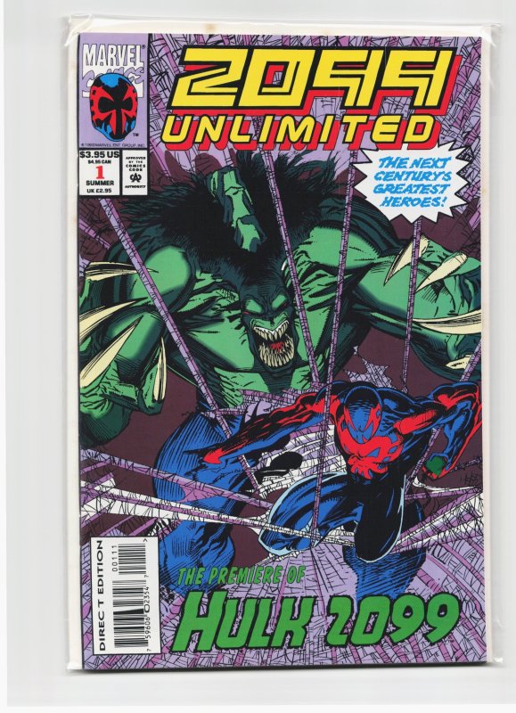 2099 Unlimited #1 (Marvel Comics, 1993), raw, ungraded comic book — front cover