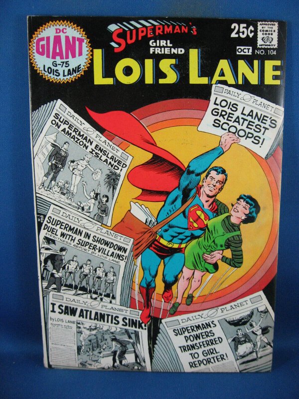 Superman Girlfriend Lois Lane #104 (1970), raw comic book in VF condition — front cover