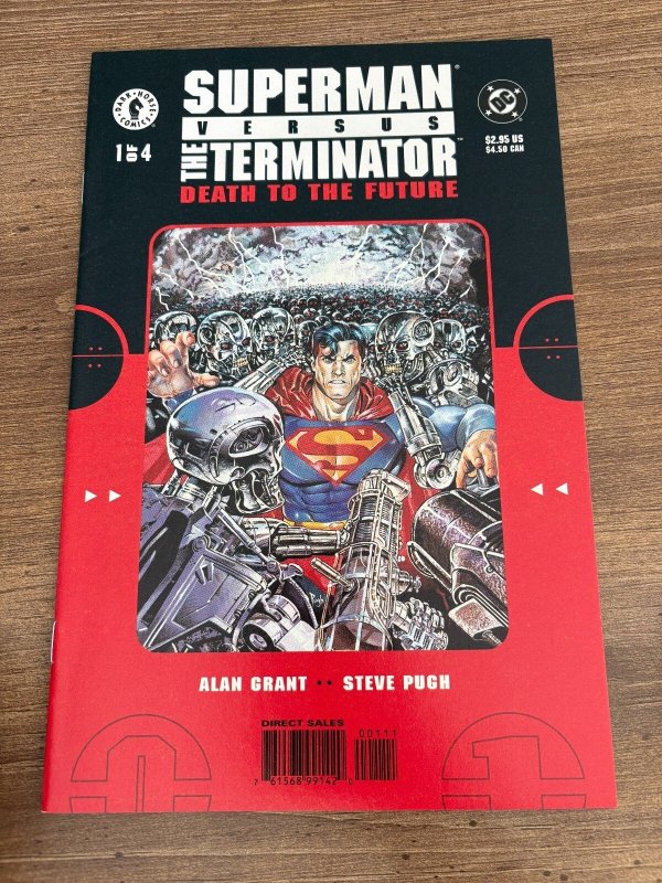 Lot of 4 Superman vs the Terminator DC Dark Horse Comics # 1 2 3 4 Vf-Nm 4 J477, raw comic book in NM condition — front cover