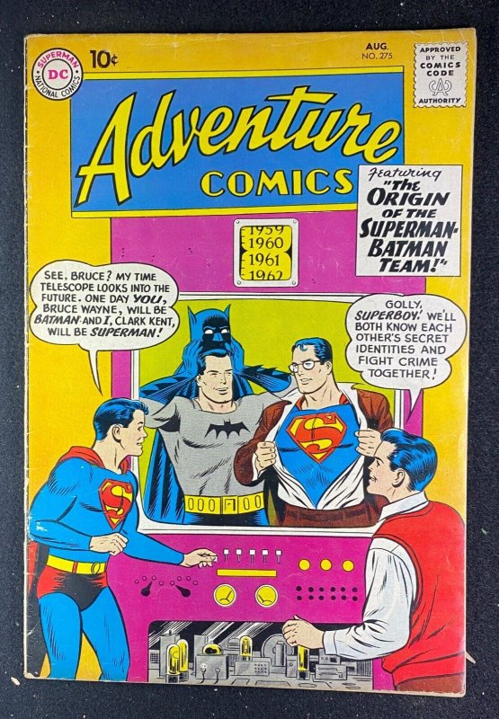 Adventure Comics #275 (DC Comics, 1938), raw comic book in FN 6.0 condition — front cover