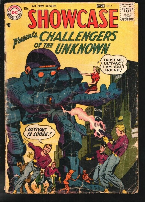 Showcase #7 (DC Comics, 1957), raw, ungraded comic book — front cover
