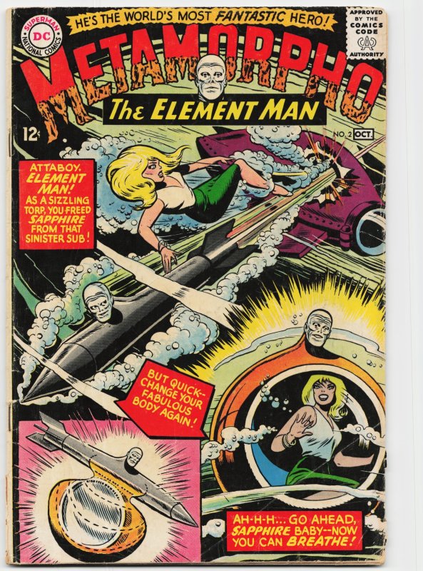 Metamorpho #2 (DC Comics, 1965), raw, ungraded comic book — front cover