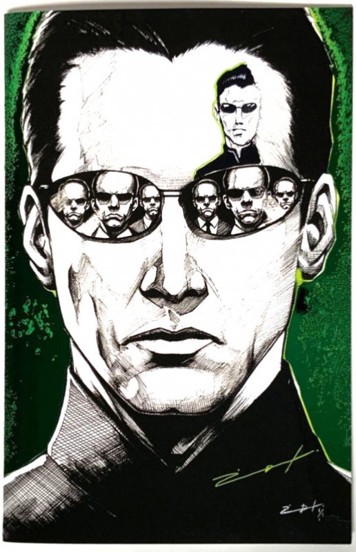 Fame: Keanu Reeves SDCC NEO and Trinity SET Signed/remarked Jonathan Uribe COA., raw, ungraded comic book — front cover