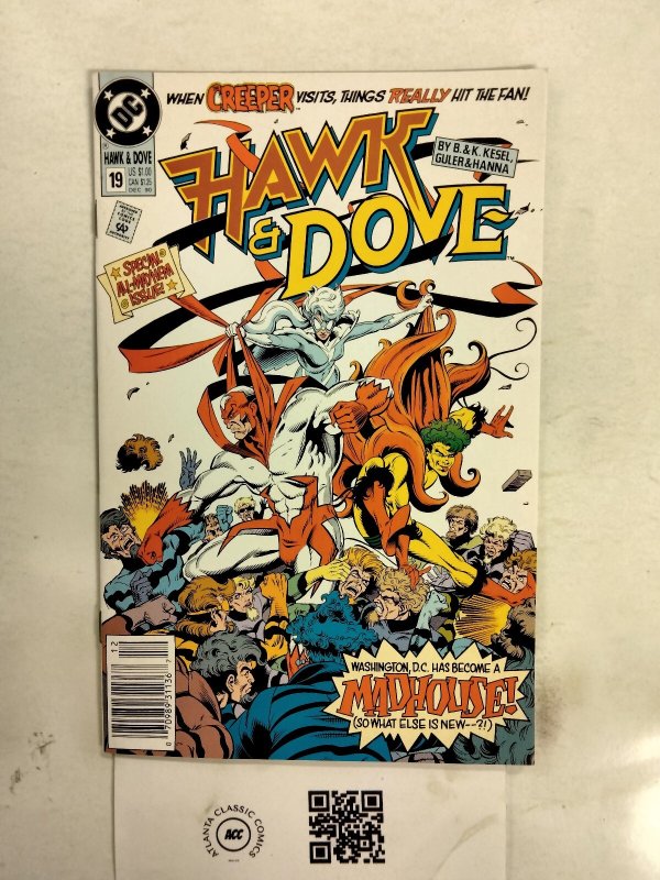 Hawk & Dove #19 (DC Comics), raw comic book in NM condition — front cover