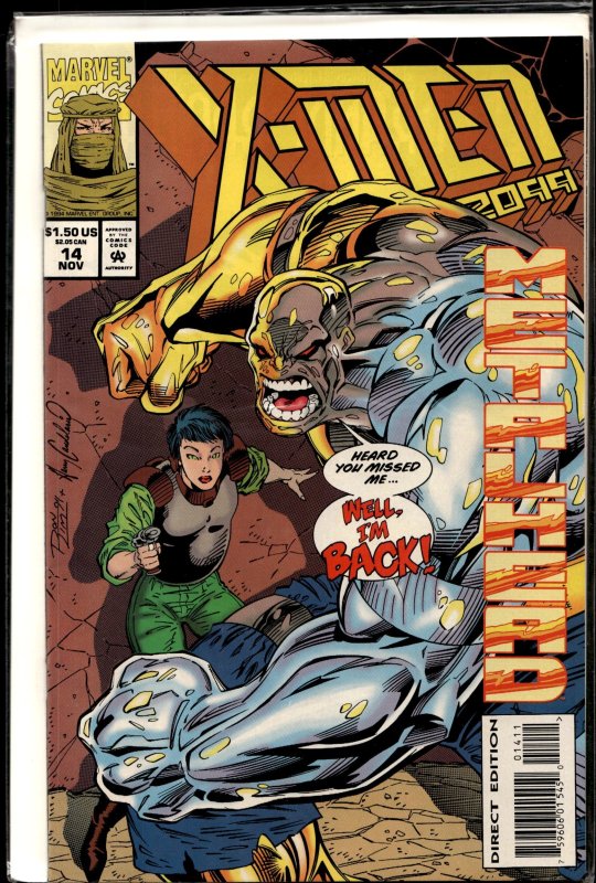 X-Men 2099 #14 (Marvel Comics, 1994), raw, ungraded comic book — front cover