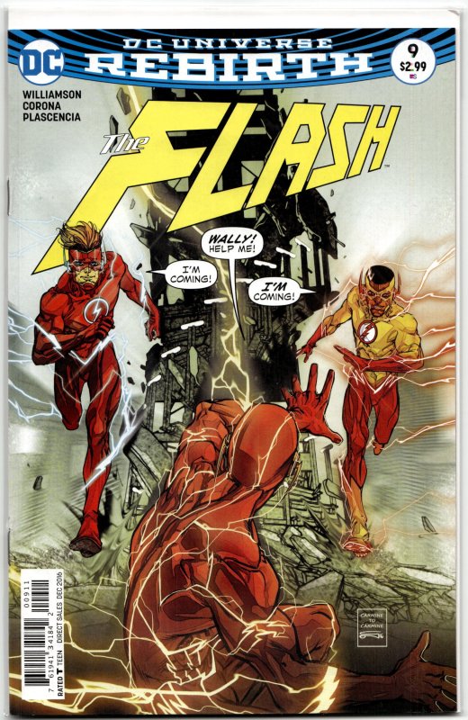 The Flash #9 (DC Comics, 2016), raw, ungraded comic book — front cover
