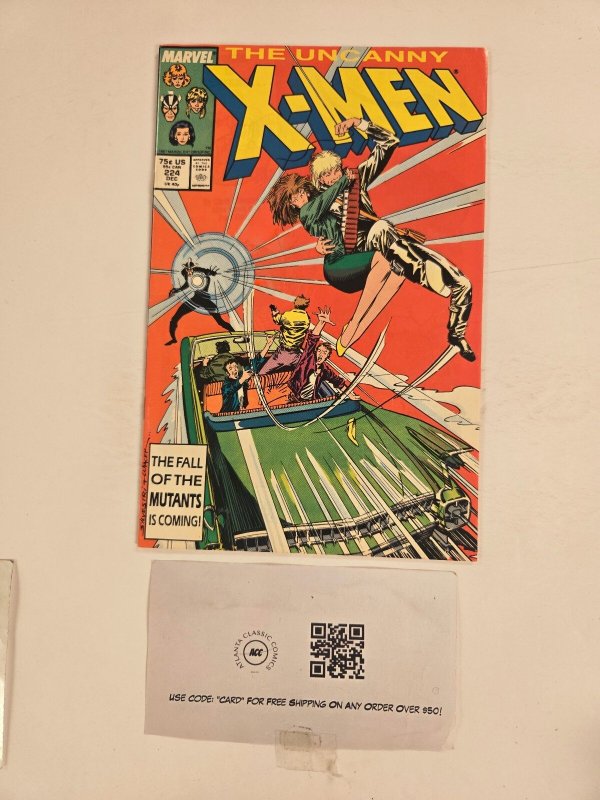 Uncanny X-Men #224 (Marvel Comics), raw comic book in NM condition — front cover