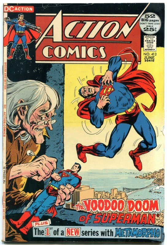 Action Comics #413 (DC Comics, 1972), raw comic book in VG condition — front cover