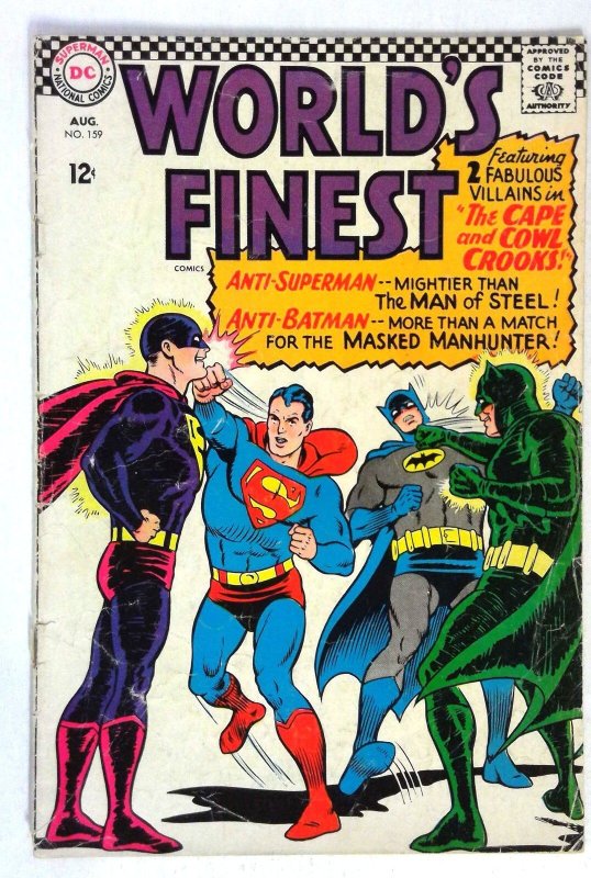 World's Finest #159 (DC Comics, 1966), raw comic book in VG condition — front cover
