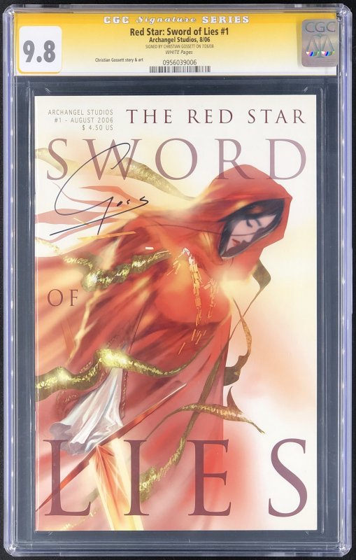 The Red Star: Sword of Lies #1 (Image Comics, 2006), CGC 9.8 graded comic book, Signature Series label — front cover in its holder