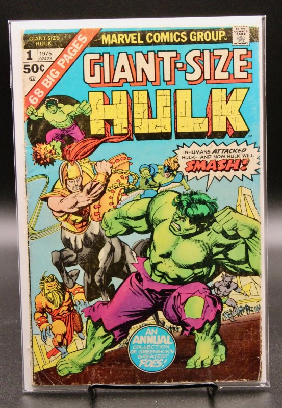 Giant-Size Hulk #1 (Marvel Comics, 1975), raw comic book in GD+ 2.5 condition — front cover