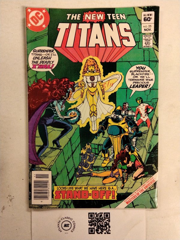 New Teen Titans #25 (DC Comics), raw comic book in VF condition — front cover