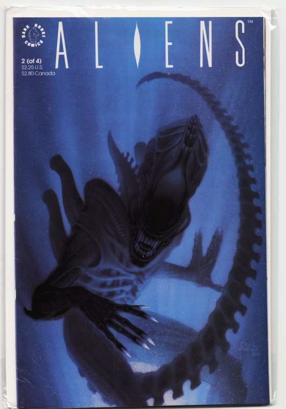 Aliens #2 (Dark Horse Comics, 1989), raw, ungraded comic book — front cover
