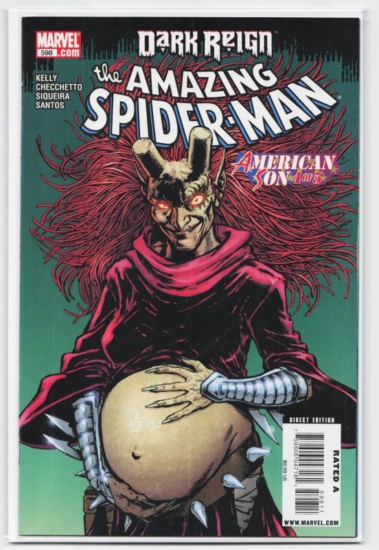 The Amazing Spider-Man #598 (Marvel Comics, 2009), raw, ungraded comic book — front cover