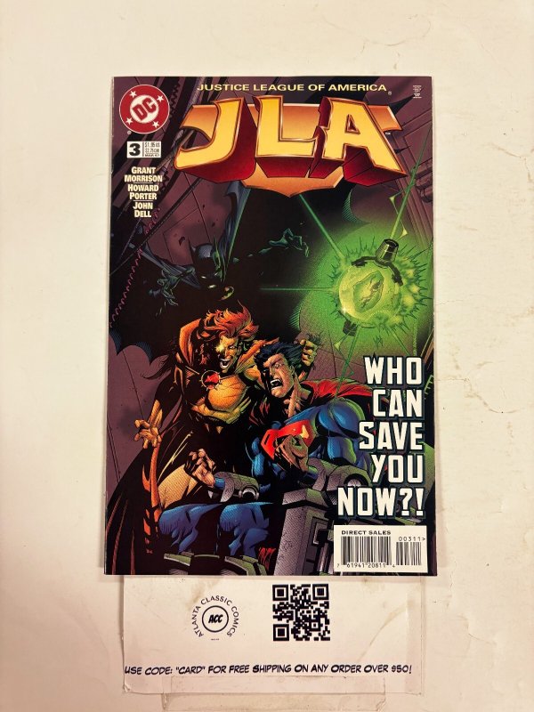 JLA #3 (DC Comics), raw comic book in NM condition — front cover