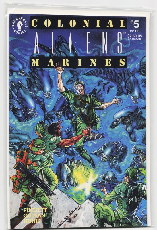 Aliens: Colonial Marines #5 (Dark Horse Comics, 1993), raw, ungraded comic book — front cover