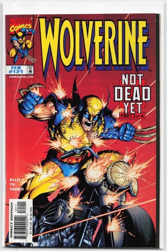 Wolverine #121 (Marvel Comics, 1998), raw, ungraded comic book — front cover