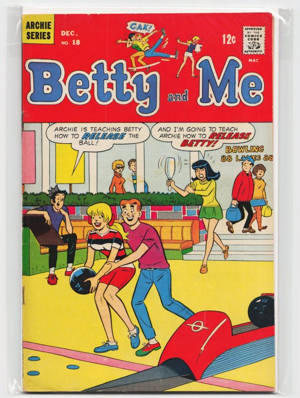 Betty and Me #18 (Archie Comics, 1968), raw, ungraded comic book — front cover