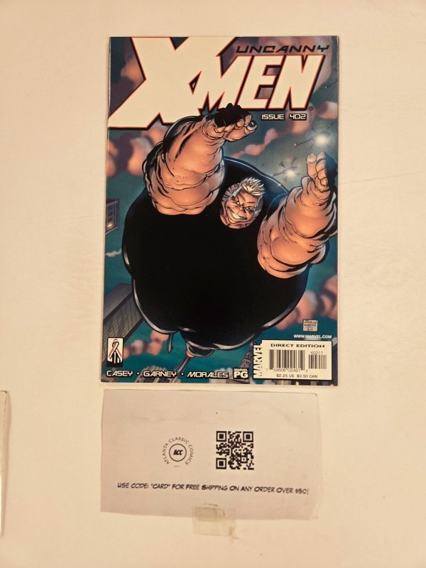 Uncanny X-Men #402 (Marvel Comics, 2002), raw comic book in NM condition — front cover