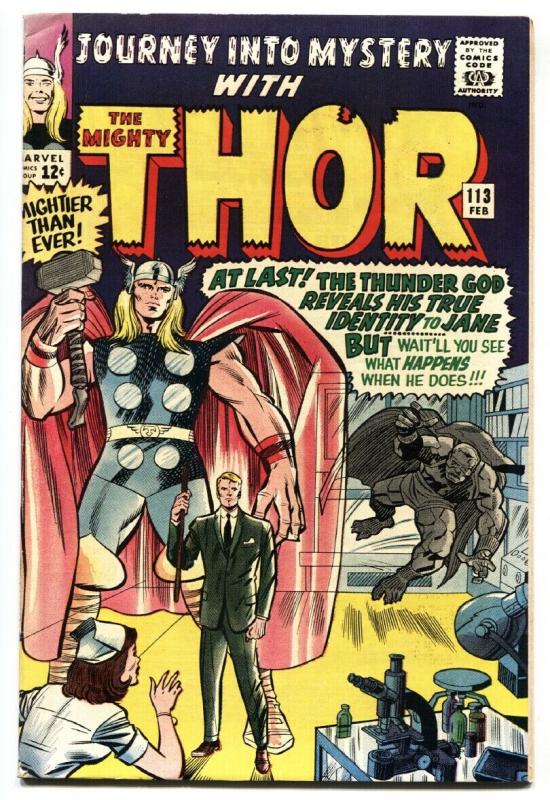 Journey into Mystery #113 (Marvel Comics, 1965), raw comic book in VF condition — front cover